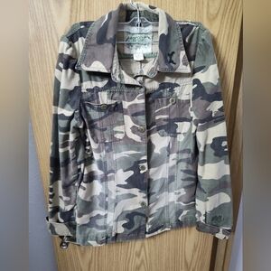 Roxy Green and Brown Utility Jacket